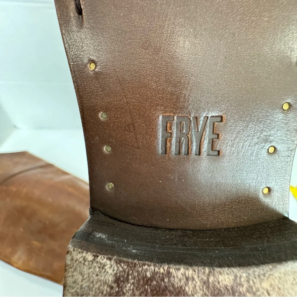 FRYE size 11 Melissa leather riding boots in sturdy leather small ankle buckle - Picture 11 of 16